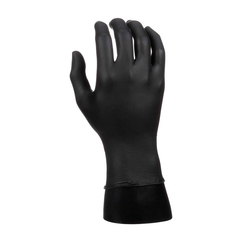 MICROFLEX 93-252 - Guante Desechable de Nitrilo Negro, Sin Polvo,