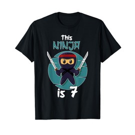 This Ninja Is 7 Birthday Boy Girl Ninja 7th Birthday T-Shirt