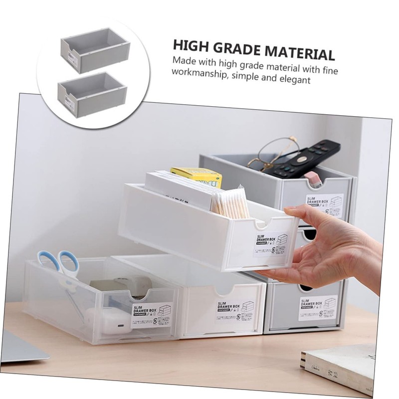 STOBOK 2pcs Collapsible Storage Box Drawer Home Office Storage Jewelry