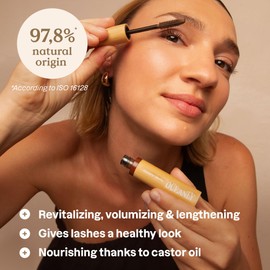 ATTITUDE Oceanly Serum Infused Mascara, EWG Verified, Eye Lash Serum, Length + Volume, Vegan Beauty and Makeup, Brown, 7 g