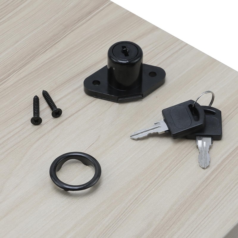 Chinflly Desk Cabinet Lock,Antique Black Drawer Dreeser Cabinet Lock with