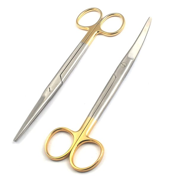 TC MAYO DISSECTING SCISSORS 6 3/4" STRAIGHT & CURVED GERMAN GRADE STAINLESS VETERINARY by G.S ONLINE STORE