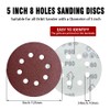 52 Pack 5 Inch 8-Hole Hook and Loop Sanding Discs