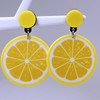 Lemon Earrings for Women Cute Fruits Dangling Stud Earrings Fun