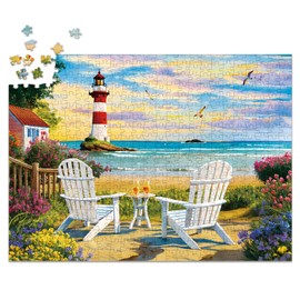 500 Pieces Jigsaw Puzzles for Adults and Teens and Kids Family Happy Gift Coastal Sunset