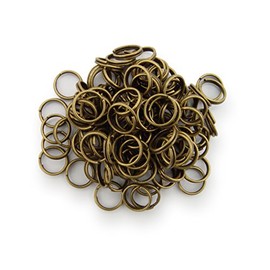 WEBandBUY Key Rings / Split Rings 8 mm Diameter Antique Bronze 15 g Approx. Pack of 100