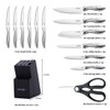 dearithe Knife Sets for Kitchen with Block, 14 Piece High