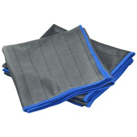 Granvoo 3 x Carbon Microfibre Cloth, Microfibre Glass Cleaning Cloth, Carbon Cloths for Windows, Window Cleaning Cloths, Streak-Free, Microfibre Cleaning Cloth, Lint-Free Polishing Cloth, 40 x 50 cm,