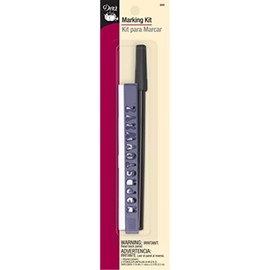 Dritz 820 Marking Kit with Iron-On Tape, Pen & Letter Stencils