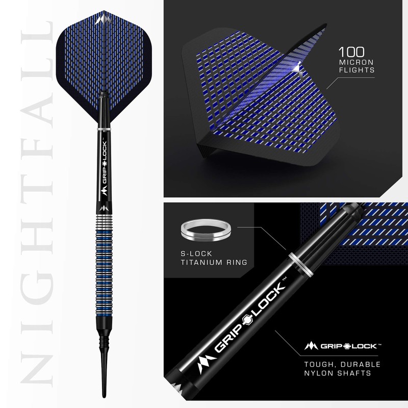 Mission Darts #_D9688 Nightfall | 19g Premium Soft Tip 90%