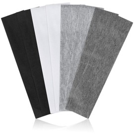 Hishexin Headbands for Women Non Slip, Stretchy Sweat Headband for Workout Yoga Running, Head Bands for Women's Hair - 8 Pack (Black White Grey)