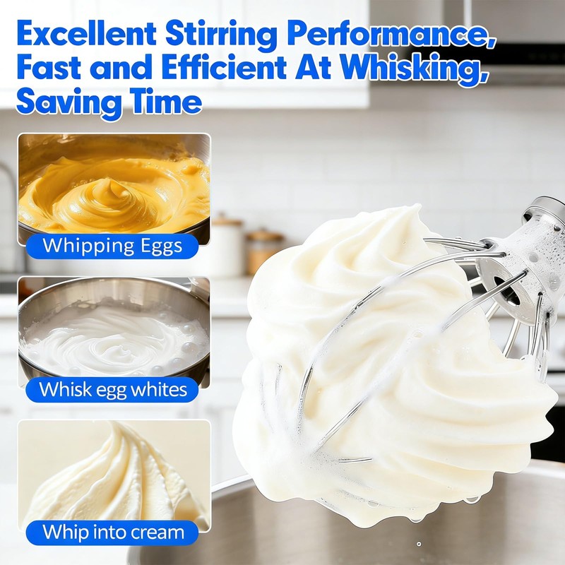 Heavy Duty 6 Wire Whisk Attachment for Kitchen Aid 4.5