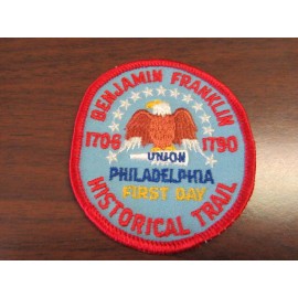 Benjamin Franklin Historical Trail First Day Pocket patch