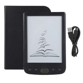 Lector de Libros electrónicos,portátil de 6 Pulgadas 8G,Lector de Libros electrónicos a Prueba de Agua Compatible con Tarjeta TF Iluminación de Pantalla/Múltiples Idiomas/Protección de oj(Naranja)