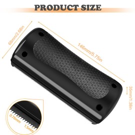 Fellwunder Brush Dog, Pet Comb Pet Grooming Stainless Steel Rounded Teeth Dog Comb for Large, Tails Deshedding Brush, for Dogs and Cats, Pack of 2