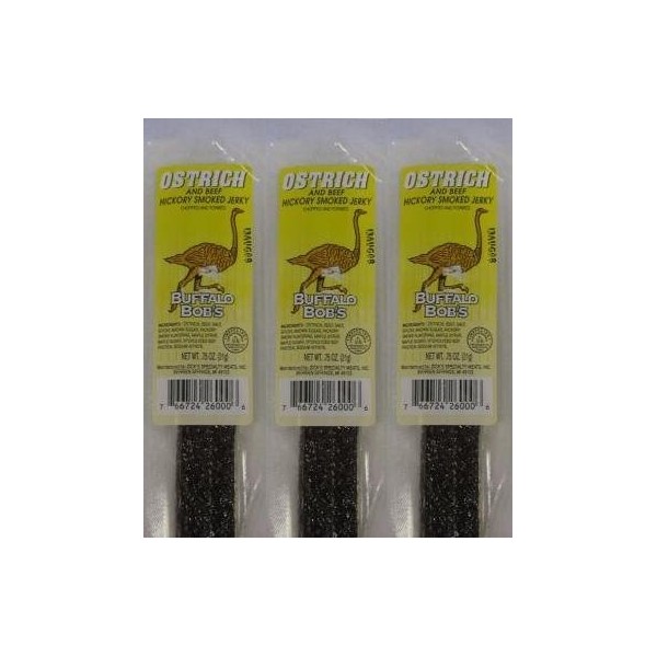 Buffalo Bob's Hickory Smoked Ostrich Jerky 12 Pack