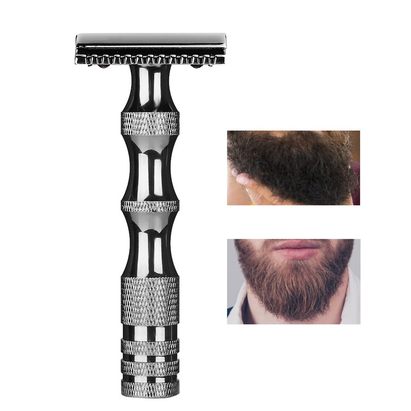 Classic Men Anti skid Metal Handle Dual Blade Shaver Vintage