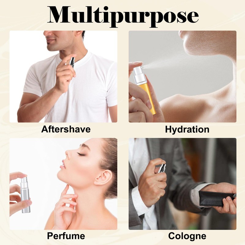OBSGUMU 10ml Perfume Travel Bottle, 3pcs Perfume Atomiser Refillable, Spray