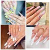 JZK 240x Clear C Curve Half Cover Square Nail Tips