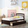 Harper & Bright Designs Twin Bed Frame with Drawers, Espresso,
