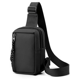 Brusttasche, Crossbody Herren Damen, Daypack Crossbody Brusttasche, Sportarten Herren Sling Bag, Multifunktions Hohe Kapazität Outdoor Sling Rucksack, für Reise, Wandern, Radfahren, Laufen (Schwarz)