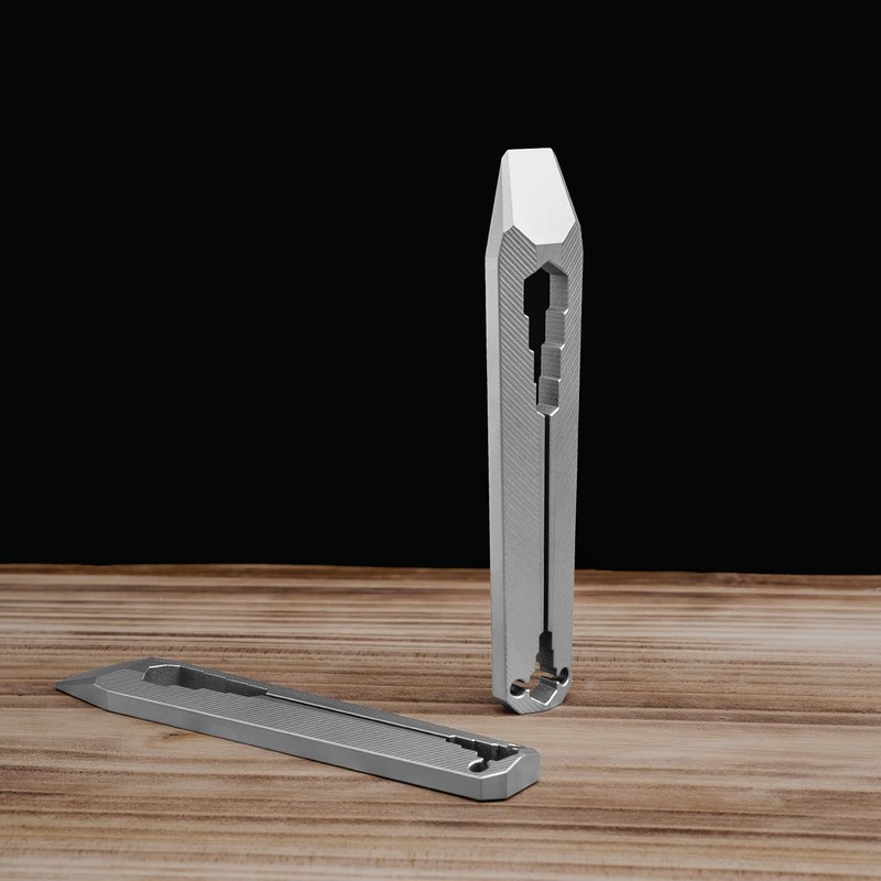 ainhue A39 Compact 3.9 Inches Stonewashed TC4 Titanium Pry Bar