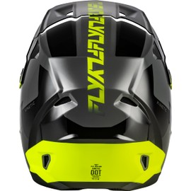FLY Racing Kinetic Crest MX Helmet – ECE/DOT Approved, Lightweight Polycarbonate Shell, Advanced Protective Motocross Gear - (Grey/Black/Hi-Vis Yellow, Medium)