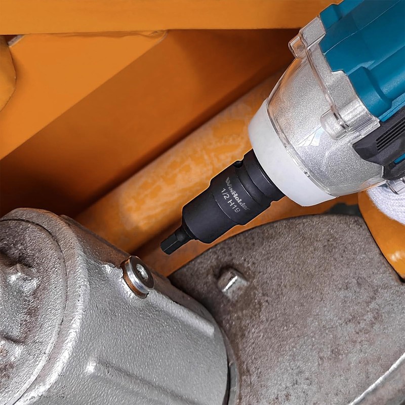 WinHolder 10Peices Impact HEX BIT Socket Set H4-H19 1/2" Drive