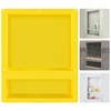 Suteck 16" x 20" Shower Niche Double Shelf -Yellow Rectangle