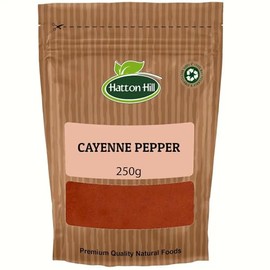 Cayenne Pepper by Hatton Hill | Ground - Powder Red Pepper Spice for Bold Heat, Perfect for Cooking & Seasoning (250g)
