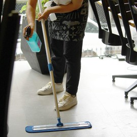 Eoct (E.oct) MQ Duotex Climate Smart 99% Bacteria Removal Scandinavian Commercial Heavy Duty Microfiber Mop Replacement Cloth Replacement 18.5" Wide Blue for Floor, Window, Wall, Ceiling Cleaning