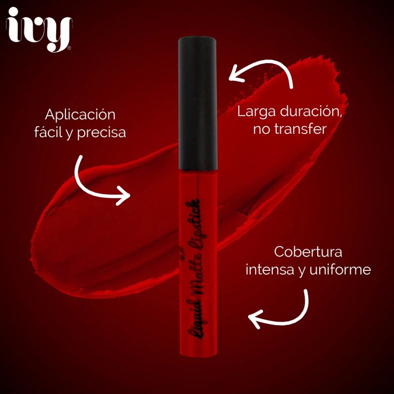 Labial Liquido Mate Indeleble Ivy Larga Duracion