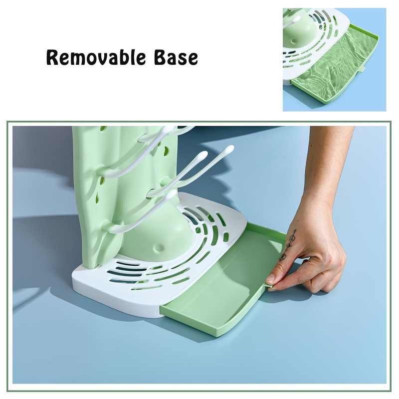 PandaEar Baby Bottle Drying Rack, Countertop Vertical Rack Detachable Travel