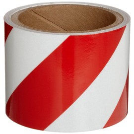 Brady 76313 15' Length, 3" Width, B-957 Sheeting, Red And White Color Reflective Stripes, Checks And Color Tape