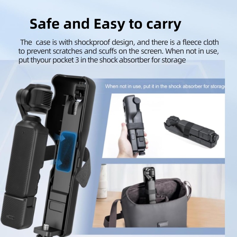 Fotoleey Osmo Pocket 3 Hand Stabiliser - Anti-Shake Handle Grip