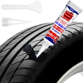Tire Repair Glue, Professional Black Rubber Cement for Car, Motorcycle, Bike, Rc and More, Suitable for All Tire Types, Seamless Strong Bonding, Heavy Duty, Flexible, Waterproof, Weather Resistance