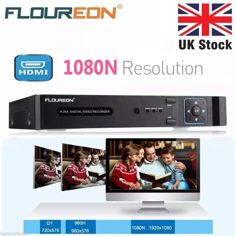 FLOUREON CCTV 8CH 1080N HDMI P2P DVR Security Camera Video