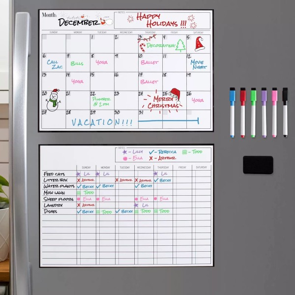 Home & Me Cinch Magnetic Dry Erase Calendar & Chores