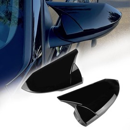Arkdeffon 2PCS Rear View Side Mirror Cover Door Side Mirror Cover Cap Compatible with Hyundai Elantra 2021 2022 2023 (Glossy Black)