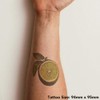 'Lime Wedge' Temporary Tattoo - Water Resistant, Skin-Safe, Non-Toxic Transfer