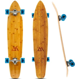 Magneto Kicktail Cruiser Longboard Skateboard - 44" x 9", Blue - Bamboo Deck & 70mm 78A Wheels - Adult Longboard Skateboard for Commuting, Carving & Downhill Riding