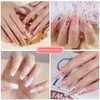 30 Sheets Gold Nail Art Stickers Star Letter Line 3D