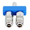 Scheppach Pneumatic Quick Couplings Set, 2 Way, 1 Piece, Blue/Silver,