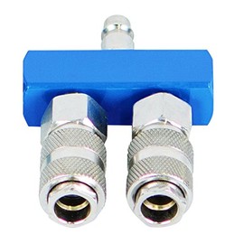Scheppach Pneumatic Quick Couplings Set, 2 Way, 1 Piece, Blue/Silver, 7906100722