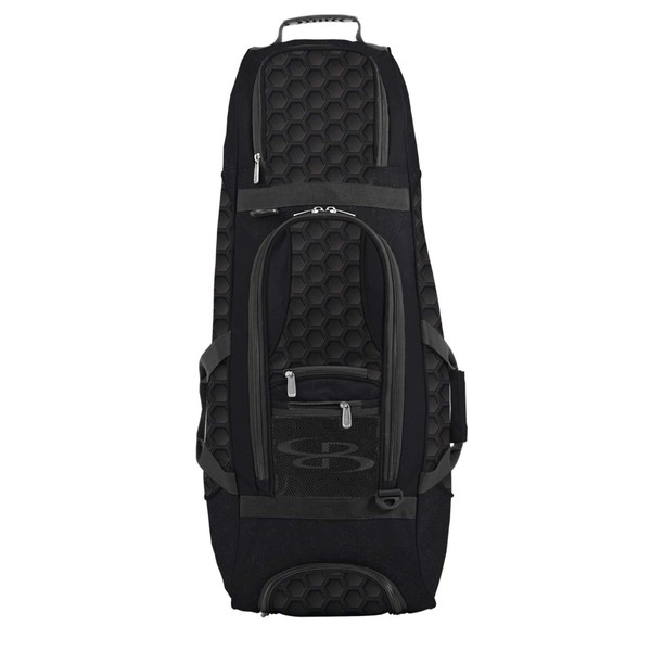 Boombah Spartan Rolling Bat Bag 2.0 3DHC - 38" x 12-1/2" x 12" - Black/Royal - Holds 4 Bats and Much More