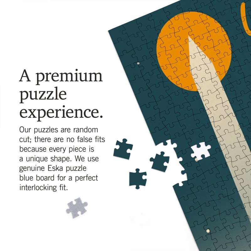 Lantern Press Washington, DC, Retro Skyline, 1000 Piece Jigsaw Puzzle