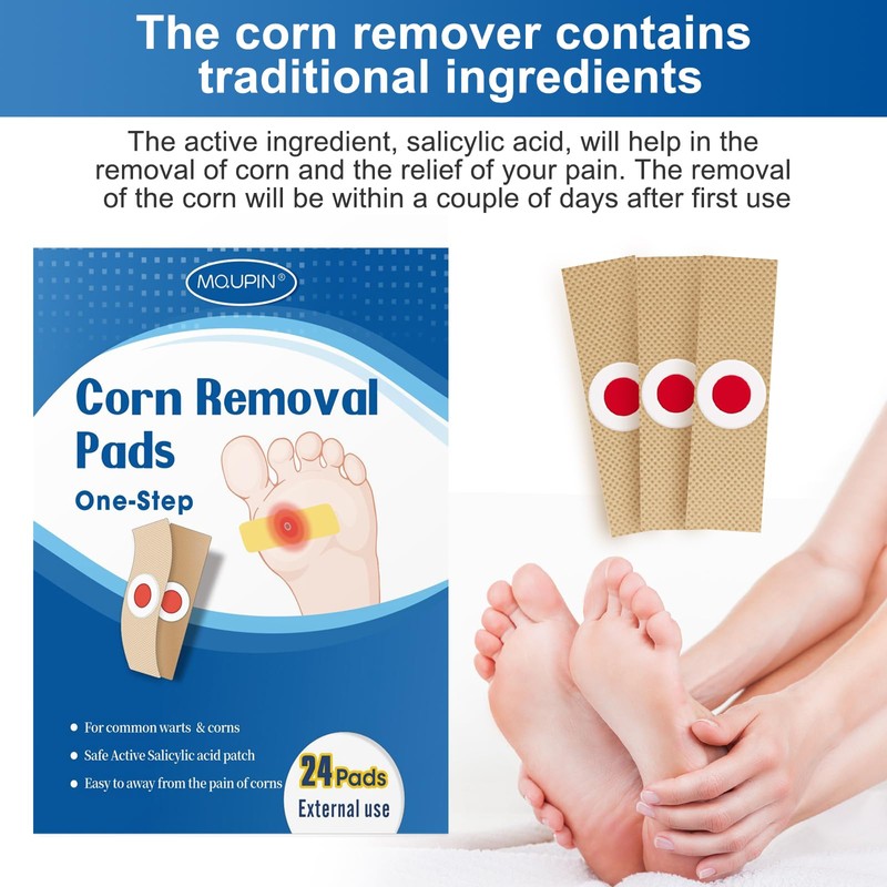 24 Count Corn Removal Pads for Feet and Toe, Corn