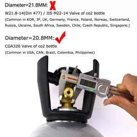Terra CQC Quick Connect to External Co2 Tank Adapter Hose Kit W21.8-14 Or CGA320 with 8mm Quick Disconnect (CGA320)