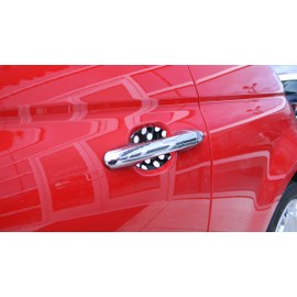 Black and White Polka Dots Car Auto Door Handle Trim Molding Scratch Protector 2 Door Pack