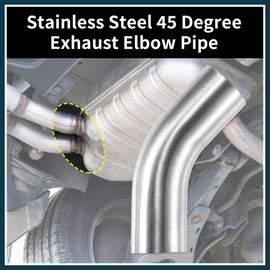 TUCKBOLD 45 Degree Mandrel Bend Elbow Tube OD 2" Inch 304 Stainless Steel Reusable | Exhaust Elbow Pipe Stair Handrail Tube 1 Pcs